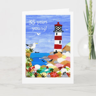 Cartão de Aniversário de 35 anos - Farol