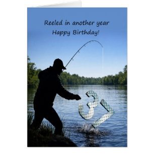 Cartão de Aniversário de 37 Anos para Pescador