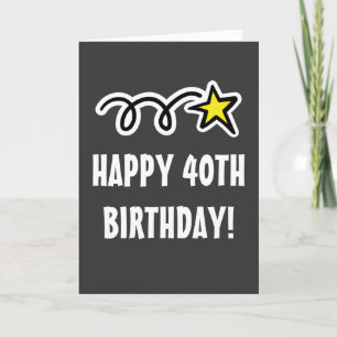 Cartão de Aniversário de 40 anos feliz para homens