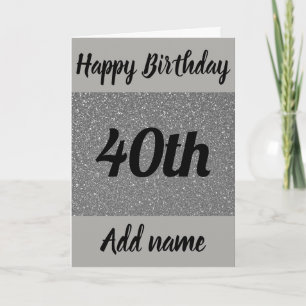 Cartão de aniversário de 40 anos personalizado e
