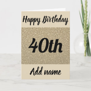 Cartão de aniversário de 40 anos personalizado esp