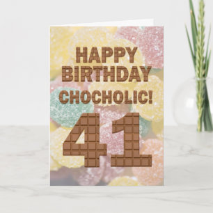 Cartão de aniversário de 41 ruas Chocolólicas