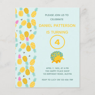 Cartão de aniversário de 4 anos