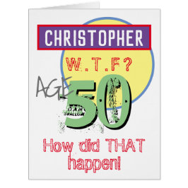 Cartão de aniversário de 50 anos - Design WTF