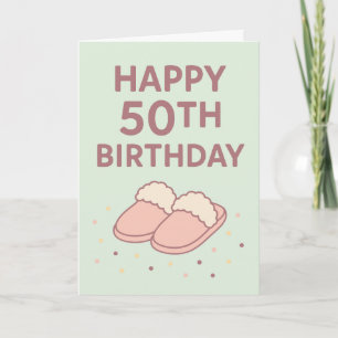 Cartão de Aniversário de 50 anos engraçado e fofo