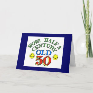 Cartão de Aniversário de 50 Anos Meio Século de Vi