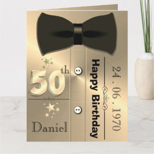 Cartão de aniversário de 50 anos personalizado em