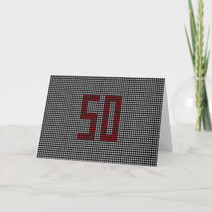 Cartão De Aniversário De 50 Dotty