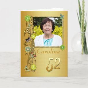 Cartão de aniversário de 52ª Foto do Jardim do
