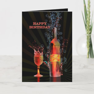 Cartão de aniversário de 54 anos