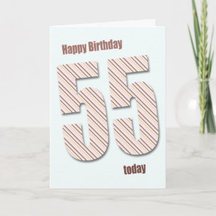 Cartão de aniversário de 55 anos
