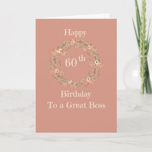 Cartão de Aniversário de 60 anos para Chefe, Coroa