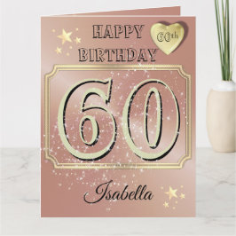 Cartão de Aniversário de 60 Anos Personalizado em 