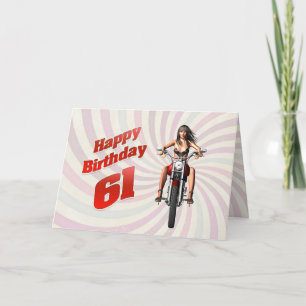 Cartão de aniversário de 611 ruas com moto