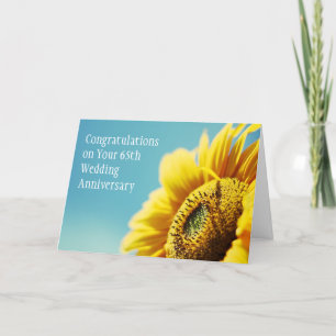 Cartão de Aniversário de 65 Anos de Casamento / Ou
