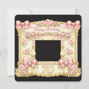 Cartão de Aniversário de 70 anos estilo Marie Anto