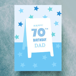 Cartão de Aniversário de 70 Anos Personalizado