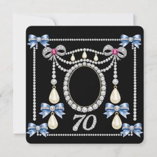 Cartão de Aniversário de 70 anos Personalize com J