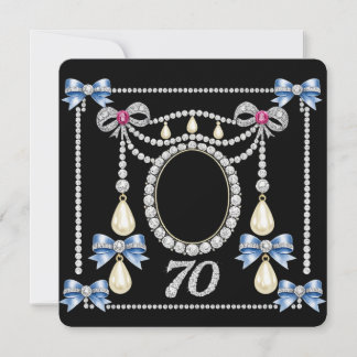 Cartão de Aniversário de 70 anos Personalize com J