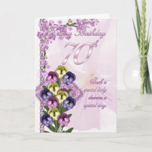 Cartão De Aniversário De 70 Para Uma Senhora Esp