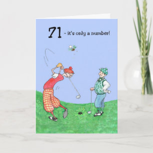 Cartão de aniversário de 71ruas para um Golfer