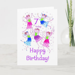 Cartão de Aniversário de 7 'Fairies'