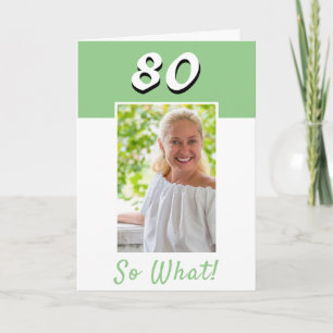 Cartão de aniversário de 80 anos com foto inspirad