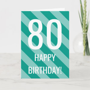 Cartão de aniversário de 80 para homens ou mulhe