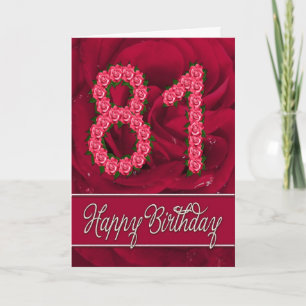 Cartão de aniversário de 811 ruas com rosas e folh