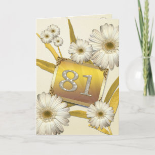 Cartão de aniversário de 81ruas com margaridas.