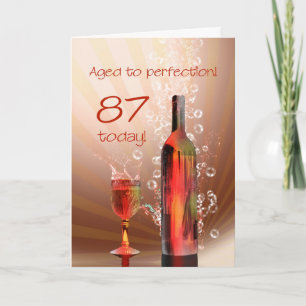 Cartão de aniversário de 87 anos