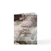 Cartão de Aniversário de 90 anos com Hortênsias de