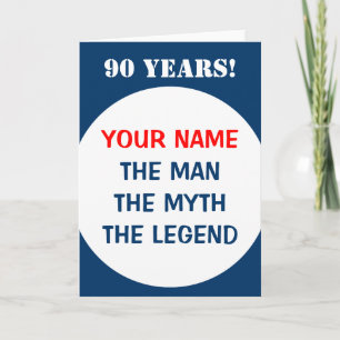 cartão de aniversário de 90 anos para homens   O h
