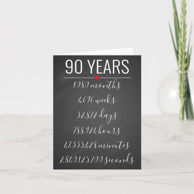 Cartão de Aniversário de 90, marco, aposentadoria (Frente)
