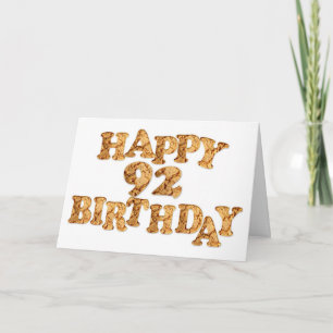 Cartão de aniversário de 92 anos para um amante de