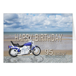 Cartão de aniversário de 95 anos com uma bicicle