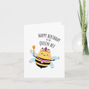 Cartão de Aniversário de Abelha - "Feliz Aniversár