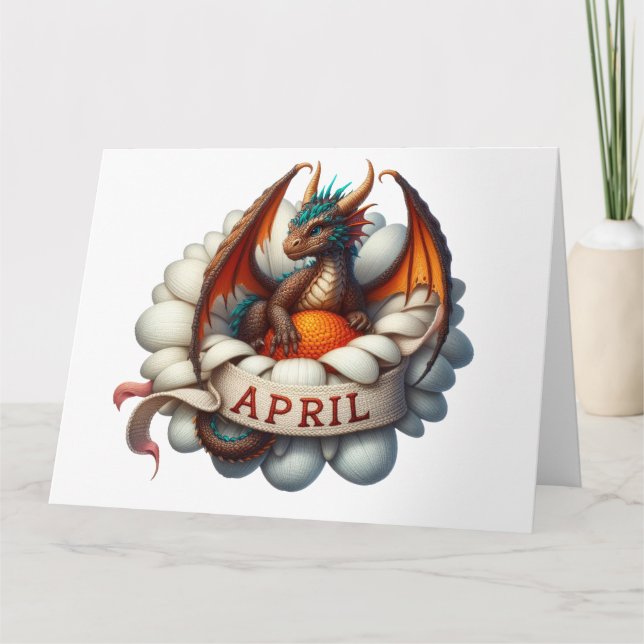 Cartão de Aniversário de Abril (Frente)