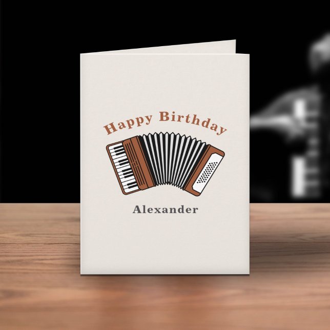 Cartão de Aniversário de Acordeão (Accordion Birthday Card)