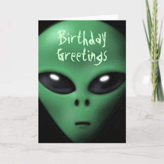 Cartão de aniversário de Alienígena assustador