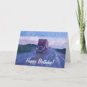 Cartão de Aniversário de Alojamento de Caminhão