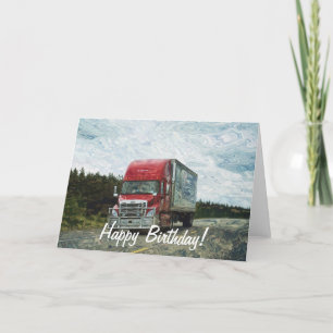 Cartão de Aniversário de Alojamento de Caminhão