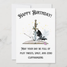 Cartão de Aniversário de Amante de Livro Safado: E