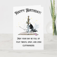 Cartão de Aniversário de Amante de Livros Safado: