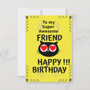Cartão de Aniversário de Amigo Super Incrível – De