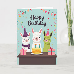 Cartão de Aniversário de Amigos Alegres