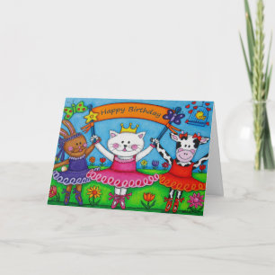 Cartão de Aniversário de Amigos Ballerina