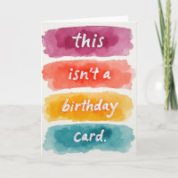 Cartão de Aniversário de Amostra Artesanal