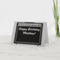 Cartão de Aniversário de Amplificador Personalizad