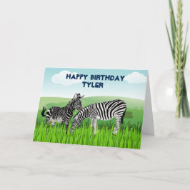 Cartão de Aniversário de Animais do Zoológico de Z